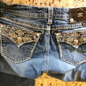 Miss Me blue jeans 32 mid rise easy boot jeans